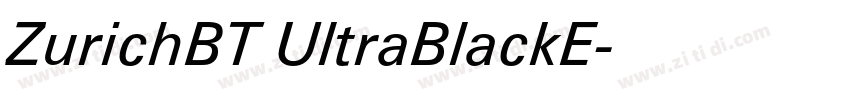 ZurichBT UltraBlackE字体转换